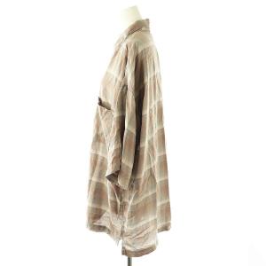REMI RELIEF LAppartement取り扱い CHECK 2WAY SHIRT シャツ F ブラウン /MI OS