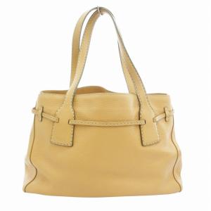 TOD'S トートバッグ リボン レザー 茶 ブラウン /HO