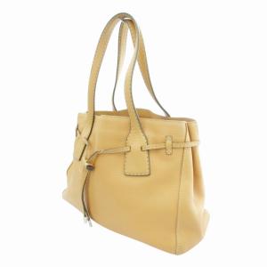 TOD'S トートバッグ リボン レザー 茶 ブラウン /HO