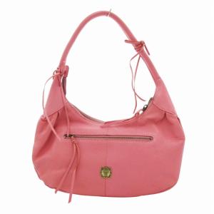 ANNA SUI 美品 ワンショルダーバッグ 蝶 バタフライ 刺繍 スタッズ レザー ピンク /HO