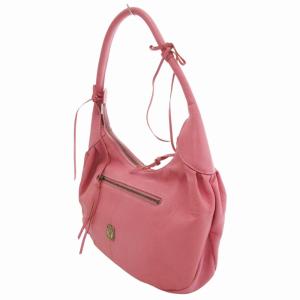 ANNA SUI 美品 ワンショルダーバッグ 蝶 バタフライ 刺繍 スタッズ レザー ピンク /HO