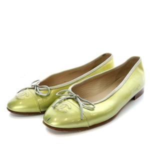 バレリーナ パンプス フラット ココマーク 37.5C ゴールドカラー