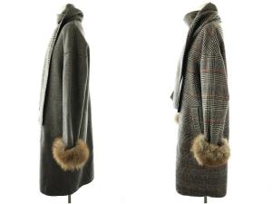 Diagram GRACE CONTINENTAL リバーマフラー付ノーカラーコート ウール 36 グレー /MI OS