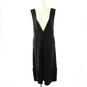 ダブルクロスコットンワンピース 38 黒 /MI OS