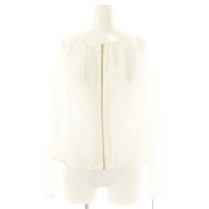 25SS メッシュギャザーブルゾン 36 ホワイト