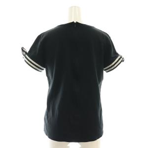 BORDERS at BALCONY RIBBON TEE リボンカットソー 半袖 36 黒 ブラック /AT OS SH