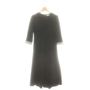 ボーダースリーブドレス ワンピース 36 黒 白 /MI OS SH