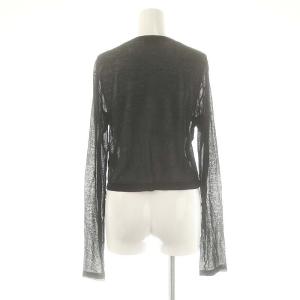 AURALEE HARD TWIST COTTON GAUZE CARDIGAN ニットカーディガン 長袖 1 ブラック