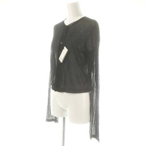 AURALEE HARD TWIST COTTON GAUZE CARDIGAN ニットカーディガン 長袖 1 ブラック