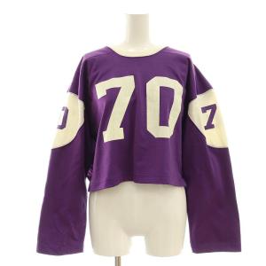 NYLON COTTON FOOTBALL TEE SHORT Tシャツ カットソー 長袖 F パープル