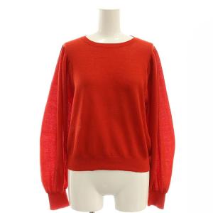 VOLUME SLEEVE KNIT ニット カットソー 長袖 F 赤 レッド 8613-199-0161