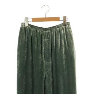 6 ROKU BEAUTY&YOUTH VELOR PANTS パンツ イージー ベロア シルク混 36 グリーン /CX OS SH