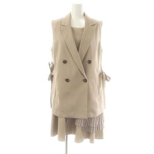 ジレコーデSET ワンピース ベスト 2点セット レイヤード 1 ピンクベージュ /ES OS SH