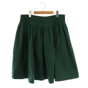 ウエストゴム ギャザースカート フレア 42S グリーン /CX OS