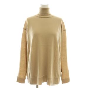 FF30 タートルネック プルオーバー ニット セーター ウール ベージュ /MI OS