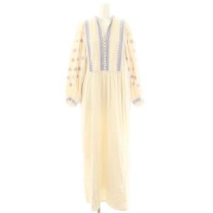 23SS Crimp Cotton Embroideryドレス ワンピース M アイボリー