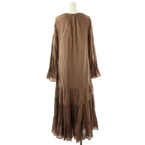 MARIHA 夕明かりのドレス ギャザー 36 茶 /MI OS