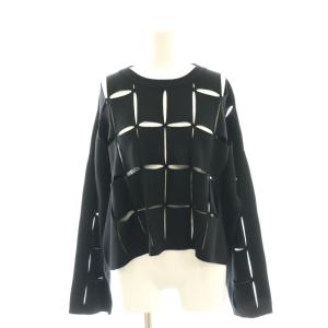 スラッシュニットプルオーバー セーター F ブラック /ES OS