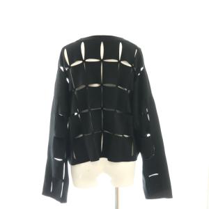 FRAY I.D スラッシュニットプルオーバー セーター F ブラック /ES OS