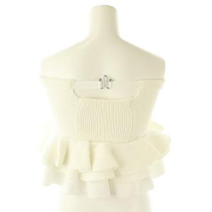 Lily Brown LilyBrown 25SS ラッフルフリルベアニットトップス ベアトップ F 白 /MI OS