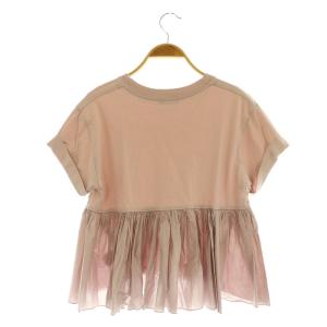CLANE BACK FRILL TEE Tシャツ カットソー 半袖 バックフリル 切替 1 ピンク /MY OS