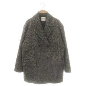 24AW ループツィードPコート ピーコート M ブラック グレー /ES OS