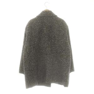HUMAN WOMAN 24AW ループツィードPコート ピーコート M ブラック グレー /ES OS