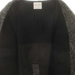 HUMAN WOMAN 24AW ループツィードPコート ピーコート M ブラック グレー /ES OS