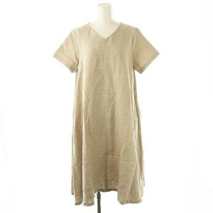 リネン 半袖 ワンピース Free 生成り /MI OS
