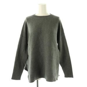 24AW コットンダブルフェイスプルオーバー ニット セーター 長袖 グレー /HK OS