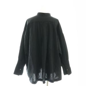 かぐれ 25SS コットンスモッキングブラウス 長袖 F ブラック /HK OS
