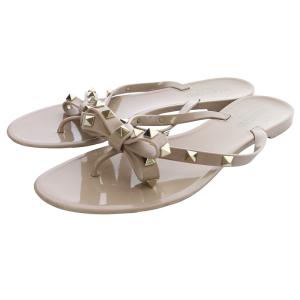 ラバー スタッズ サンダル 39 べージュ /SR30