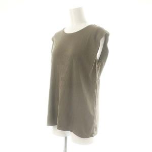 23区 24SS マルチ機能 プルオーバー カットソー ノースリーブ 40 カーキ /AT OS