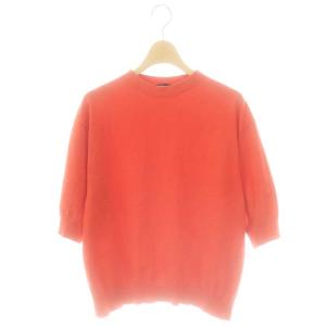 24AW 【洗える】ヴィスコースストレッチ 半袖 ニット カットソー 40 レッド /HK OS