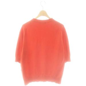 23区 24AW 【洗える】ヴィスコースストレッチ 半袖 ニット カットソー 40 レッド /HK OS