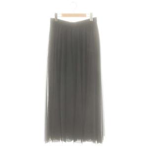 23AW 【洗える】ハイゲージチュール スカート フレア ロング 6 ブラック /HK OS
