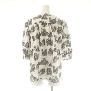 TOCCA 24AW ICONS OF DREAM セットアップ 総柄 ブラウス フレアスカート 4 白 黒 /MI