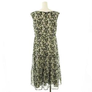 TOCCA ワンピース ノースリーブ ロング 花柄 4 S 黒 マルチカラー /NR OS