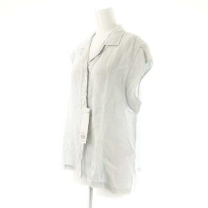 MARGARET HOWELL SOFT LINEN シャツ ブラウス リネン 2 M グレー /SY OS