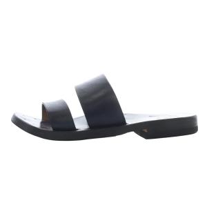 45rpm サンダル フラット レザー 1 ブラック /YO12