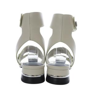 3.1 phillip lim DRUM with rivets サンダル ローヒール ストラップ レザー 37 ライトグレー /YO15