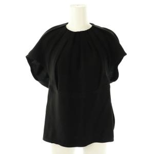 タックデザインブラウス フレンチスリーブ プルオーバー 0 ブラック F191-2580CCD /DO