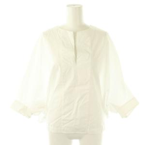 ドルマンスリーブキーネックバルーンブラウス 七分袖 0 オフホワイト P201-2668COT /DO