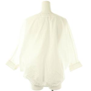 3.1 phillip lim ドルマンスリーブキーネックバルーンブラウス 七分袖 0 オフホワイト P201-2668COT /DO