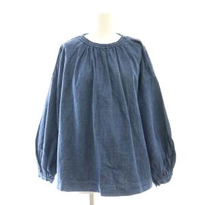 モンプチデニムブラウス プルオーバー 長袖 0 ブルー 8123950 /DF OS