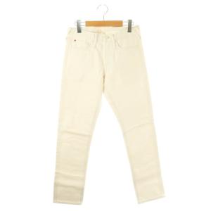 5-01-6067比古比女ホワイトデニムパンツ ジーンズ ストレート 26 白 /MI OS