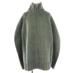 20AW ジップアップケープニットジャケット S グレー