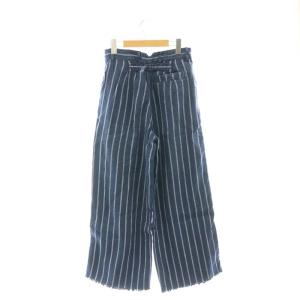 45rpm ストライプ ベイカーパンツ ワイドパンツ 1 ネイビー 8086034 /DF OS