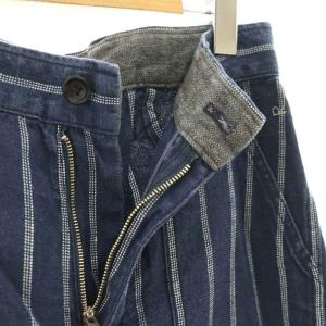 45rpm ストライプ ベイカーパンツ ワイドパンツ 1 ネイビー 8086034 /DF OS