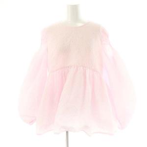 JANIS TOP オープンショルダー ギャザーブラウス US2 ピンク